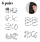 Chic Edge Ear Cuff Set (6 Pcs) – No Piercing, All Style Earrings